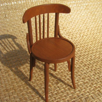 Artesanato intitulada "silla-bistro-redond…" por Francisco Del Pozo Parés, Obras de arte originais
