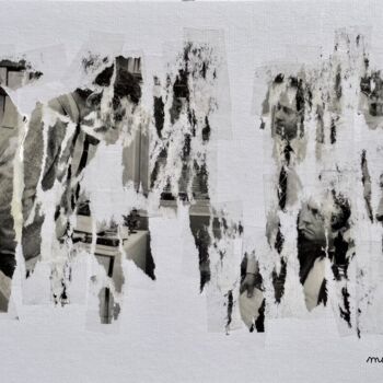 Collages intitulée "Les tontons flingue…" par Mino, Œuvre d'art originale, Collages