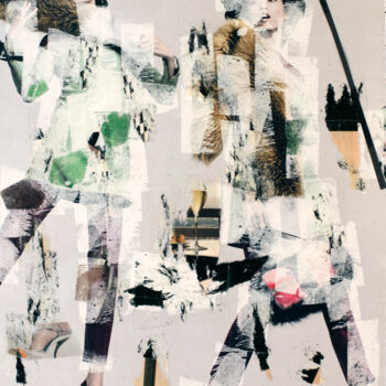 Collages intitulée "Compo 1.9" par Mino, Œuvre d'art originale, Collages