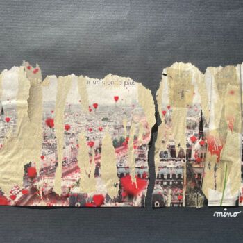 Collages intitulée "Ville 1" par Mino, Œuvre d'art originale, Collages