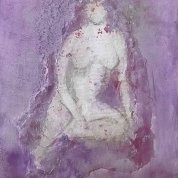 Painting titled "femmemauve" by Monique Savy, Original Artwork