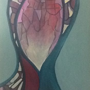 Malerei mit dem Titel "Sagrada" von Monique Savy, Original-Kunstwerk, Acryl