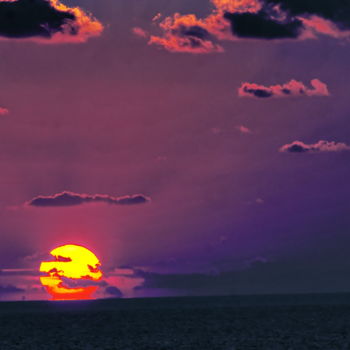 Photographie intitulée "coucher de soleil e…" par Miodrag Aubertin, Œuvre d'art originale