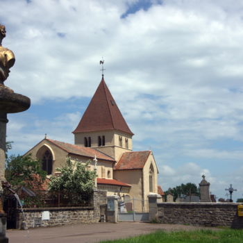 Photography titled "L'église Saint-Mart…" by Miodrag Aubertin, Original Artwork, Digital Photography