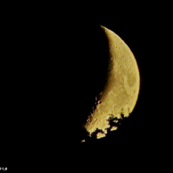 Fotografie getiteld "Coucher de lune" door Miodrag Aubertin, Origineel Kunstwerk