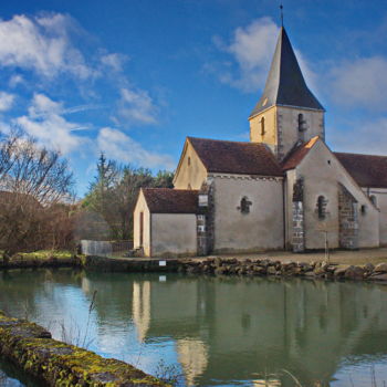 「église de Courcelle…」というタイトルの写真撮影 Miodrag Aubertinによって, オリジナルのアートワーク