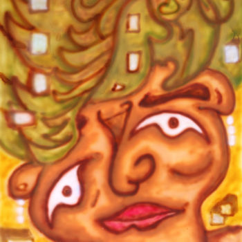 Painting titled "Une dame de Santa C…" by Miodrag Dz, Original Artwork, Acrylic