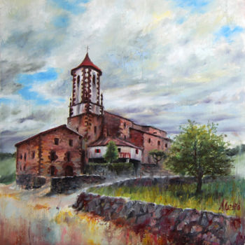 Painting titled "Gartzain. Navarra" by Miquel Cazaña, Original Artwork, Oil
