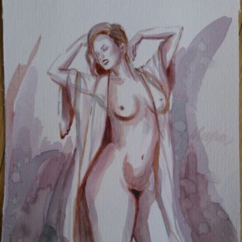 Картина под названием "Good Morning" - Mira Kovacevic (Wine Artist), Подлинное произведение искусства, Другой