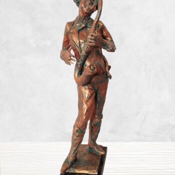 Sculpture titled ""Saxophonist"" by Miraga Shahbazov, Original Artwork, Plaster