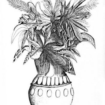 Desenho intitulada "FIORI" por Miraldo Sponza Gambel, Obras de arte originais