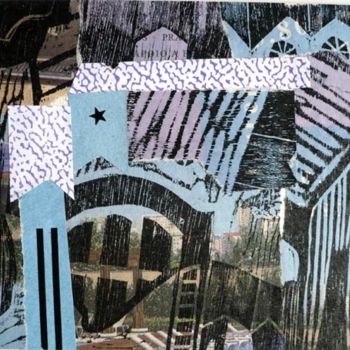 Collages titled ""cidade 57"" by André De Miranda, Original Artwork