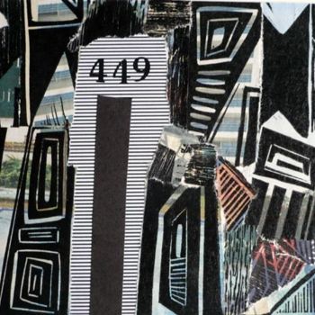 Colagens intitulada ""cidade 59"" por André De Miranda, Obras de arte originais