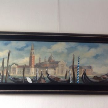 Painting titled "Venice" by Mircea Barloiu, Original Artwork, Oil