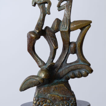 Sculpture titled "CHANSON" by Mircea Puscas, Original Artwork, Bronze