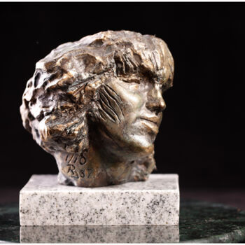 Rzeźba zatytułowany „Portrait of a stran…” autorstwa Mircea Puscas, Oryginalna praca, Kamień