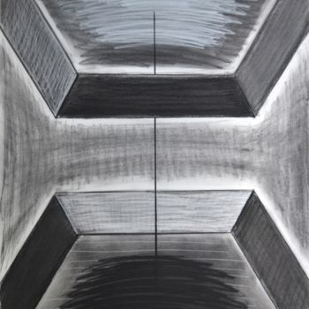 Dessin intitulée "Vertical I" par Mircea Popescu, Œuvre d'art originale, Fusain