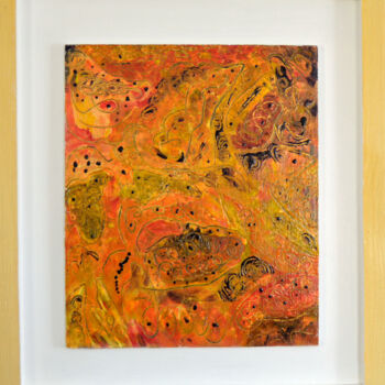 Painting titled "terre brulée" by Mirco Mercuri, Original Artwork, Acrylic Mounted on Wood Stretcher frame