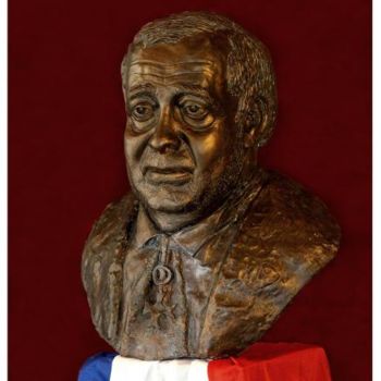 Sculpture intitulée "Philippe SEGUIN" par Mirèo, Œuvre d'art originale