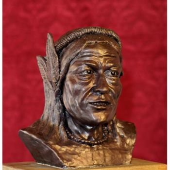 Sculpture titled "MOLOKO Shaman d'Ama…" by Mirèo, Original Artwork