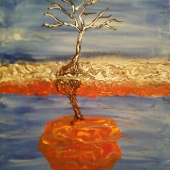 Peinture intitulée "Mirror Tree" par Mirco Deflorin, Œuvre d'art originale, Acrylique