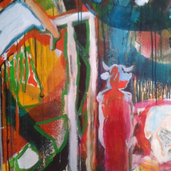 Peinture intitulée "Suites aux ENTRELAC…" par Mireille Bonard, Œuvre d'art originale, Encre