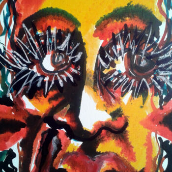 Painting titled "FACIES XVII" by Mireille Bonard, Original Artwork, Ink