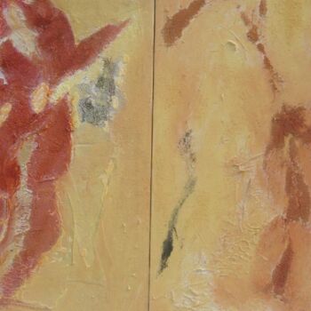 Painting titled "diptyque abstrait" by Mireille Gratier De Saint Louis, Original Artwork