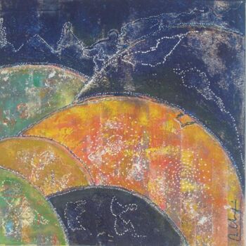 Peinture intitulée "Terres inconnues" par Mireille Gratier De Saint Louis, Œuvre d'art originale, Huile