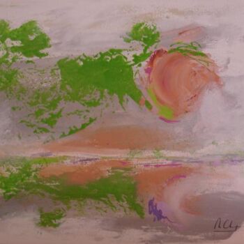 Pittura intitolato "Paysage abstrait" da Mireille Gratier De Saint Louis, Opera d'arte originale, Olio
