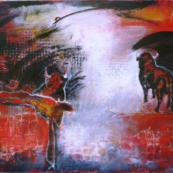 Painting titled "Acienda 1" by Mireille Gratier De Saint Louis, Original Artwork