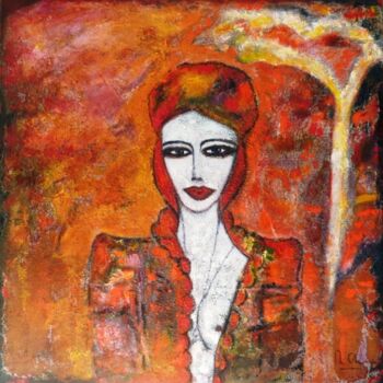 제목이 "femme-rouge"인 미술작품 Mireille Gratier De Saint Louis로, 원작, 기름