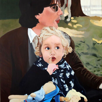 Картина под названием "chut" - Mireille Koehl, Подлинное произведение искусства, Акрил Установлен на Деревянная рама для нос…