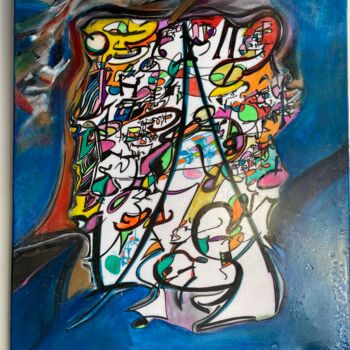 Peinture intitulée "ABCD'air" par Mireille Lancelin Lm Art Honfleur, Œuvre d'art originale, Acrylique Monté sur Châssis en b…