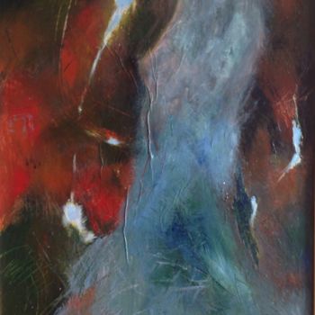 Schilderij getiteld "FUEGO" door Mireille Matricon, Origineel Kunstwerk, Acryl