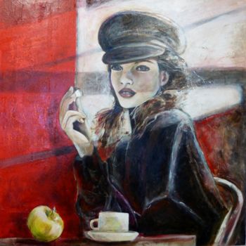 Painting titled "Le morceau de sucre" by Mireille Stuckens, Original Artwork, Acrylic