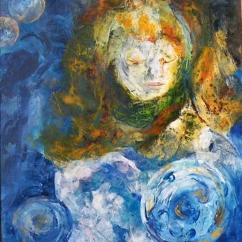 Painting titled "LA CREATION DU MOND…" by Mireille Herrmann, Original Artwork