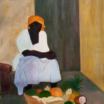 Painting titled "doudou au coco" by Mireille Herrmann, Original Artwork
