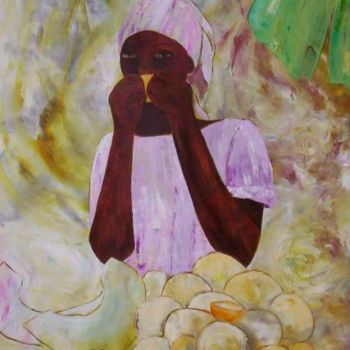 Painting titled "LUCY  GOURMANDE" by Mireille Herrmann, Original Artwork