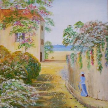 Pintura intitulada "Iles lointaines, le…" por Mireille Herrmann, Obras de arte originais