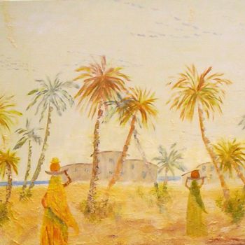 Pintura intitulada "migrations indiennes" por Mireille Herrmann, Obras de arte originais