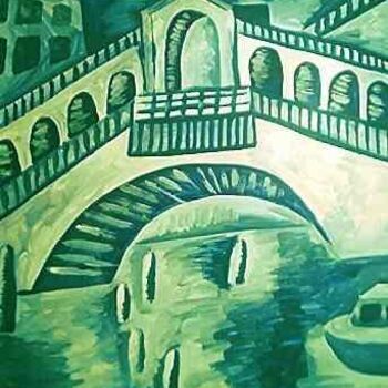 Pittura intitolato "Venice 4" da Mirek Sledz, Opera d'arte originale, Olio