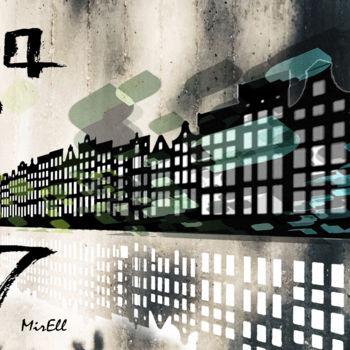 "The city never slee…" başlıklı Dijital Sanat Mirell tarafından, Orijinal sanat, Kolaj