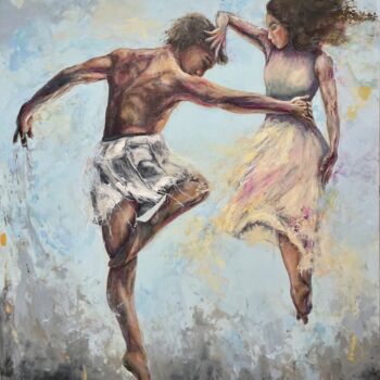 Painting titled "Roman dance" by Miri Baruch, Original Artwork, Acrylic