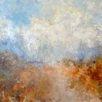 Painting titled "Ochre field" by Miri Baruch, Original Artwork, Acrylic