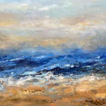 Schilderij getiteld "The sea" door Miri Baruch, Origineel Kunstwerk, Acryl