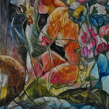 Pittura intitolato "Il Trascorrere del…" da Miria Mesiano, Opera d'arte originale, Olio