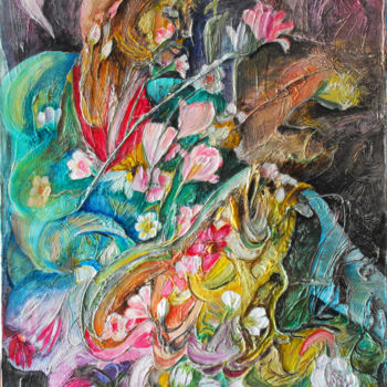 Painting titled "Serentà" by Miria Mesiano, Original Artwork, Oil