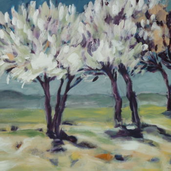 Peinture intitulée "Printemps Val de Sa…" par Miriam Hartmann, Œuvre d'art originale, Acrylique