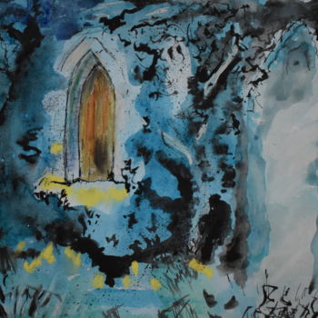 Painting titled "Door to Consciousne…" by Mia, Original Artwork, Acrylic